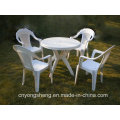 Injection plastique blanc Table avec chaise moule (YS1601)